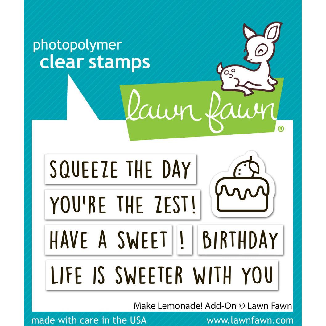Lawn Fawn - Clear Stamps - Make Lemonade! Add-On-ScrapbookPal