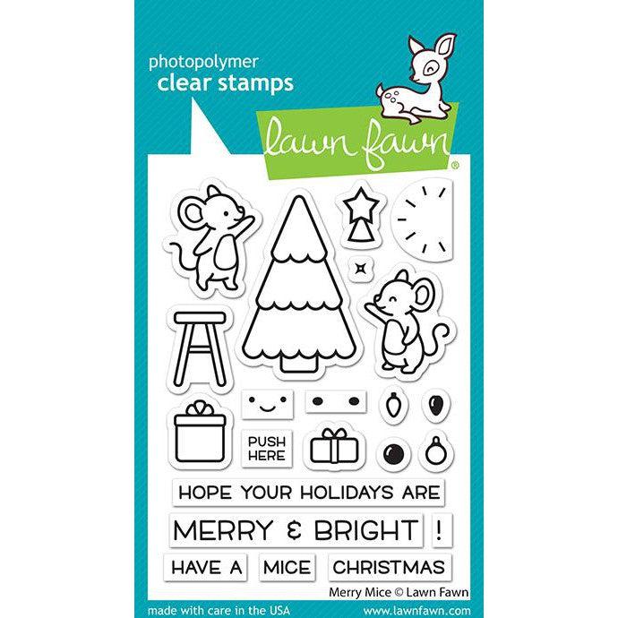 Lawn Fawn - Clear Stamps - Merry Mice-ScrapbookPal