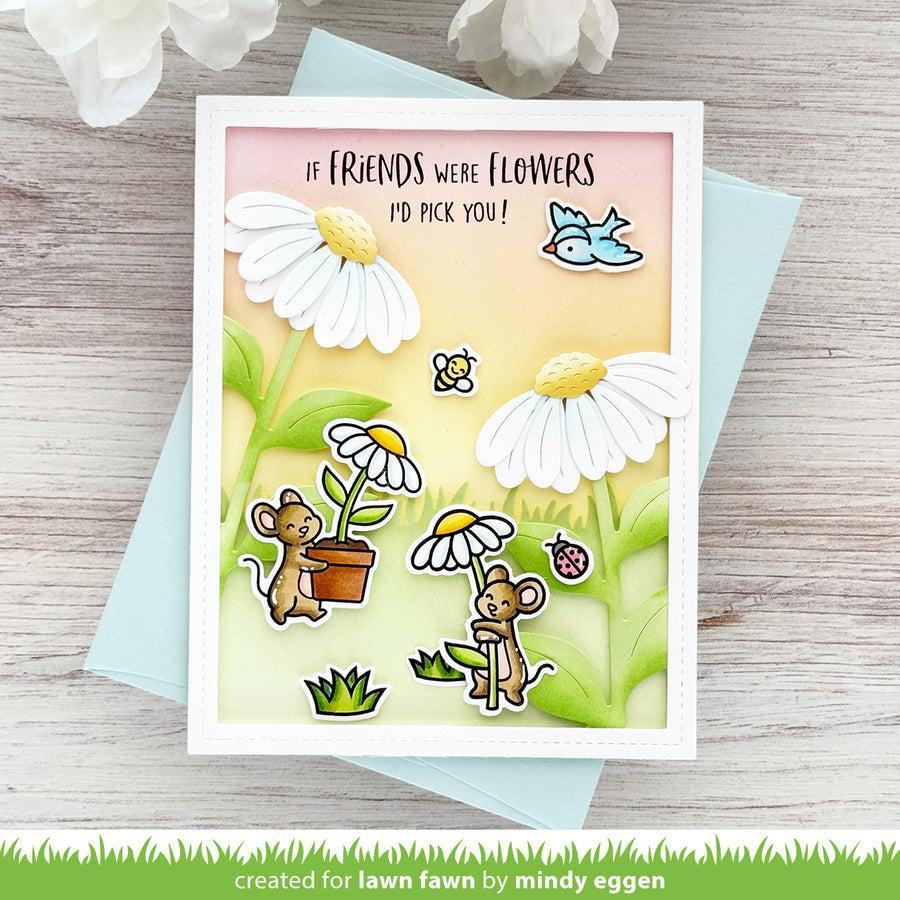Lawn Fawn - Coloring Stencils - Mice Flowers-ScrapbookPal