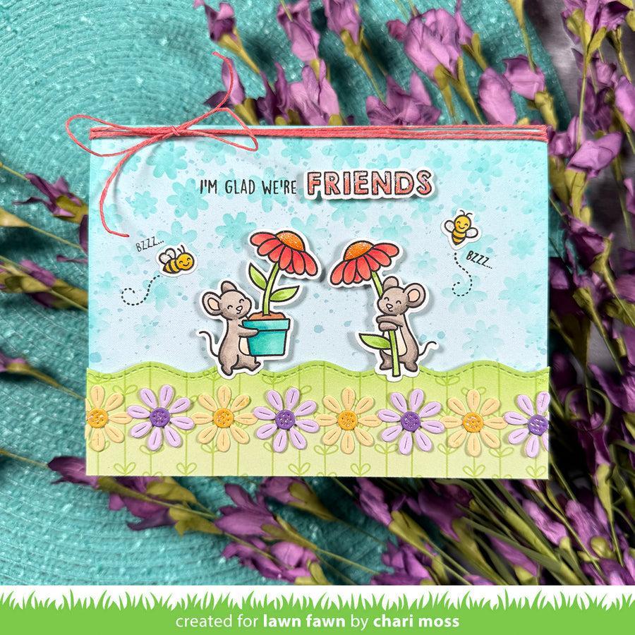 Lawn Fawn - Coloring Stencils - Mice Flowers-ScrapbookPal