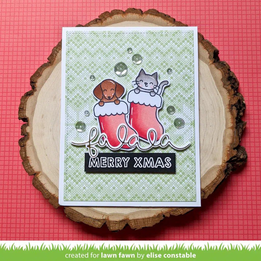 Lawn Fawn - Clear Stamps - Pawsitive Christmas-ScrapbookPal