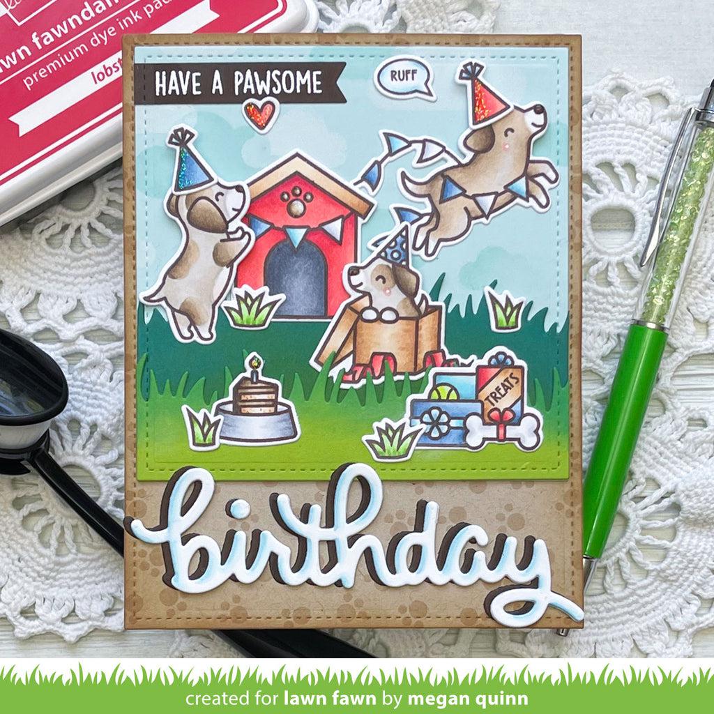 Lawn Fawn - Clear Stamps - Pawsome Birthday-ScrapbookPal