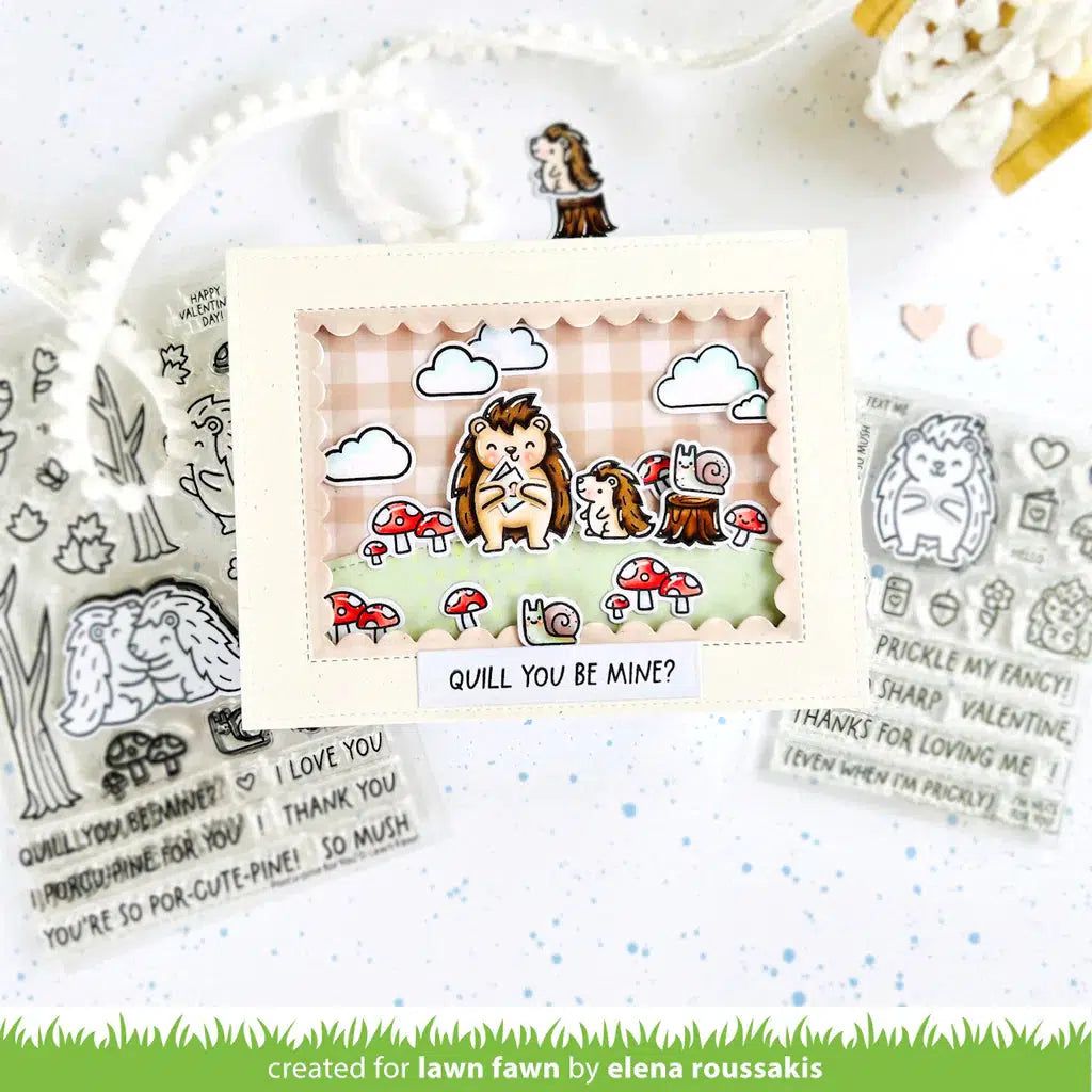 Lawn Fawn - Clear Stamps - Porcu-pine for You Add-On-ScrapbookPal