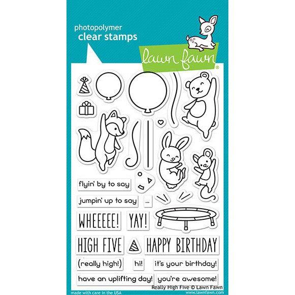Lawn Fawn - Clear Stamps - Really High Five-ScrapbookPal