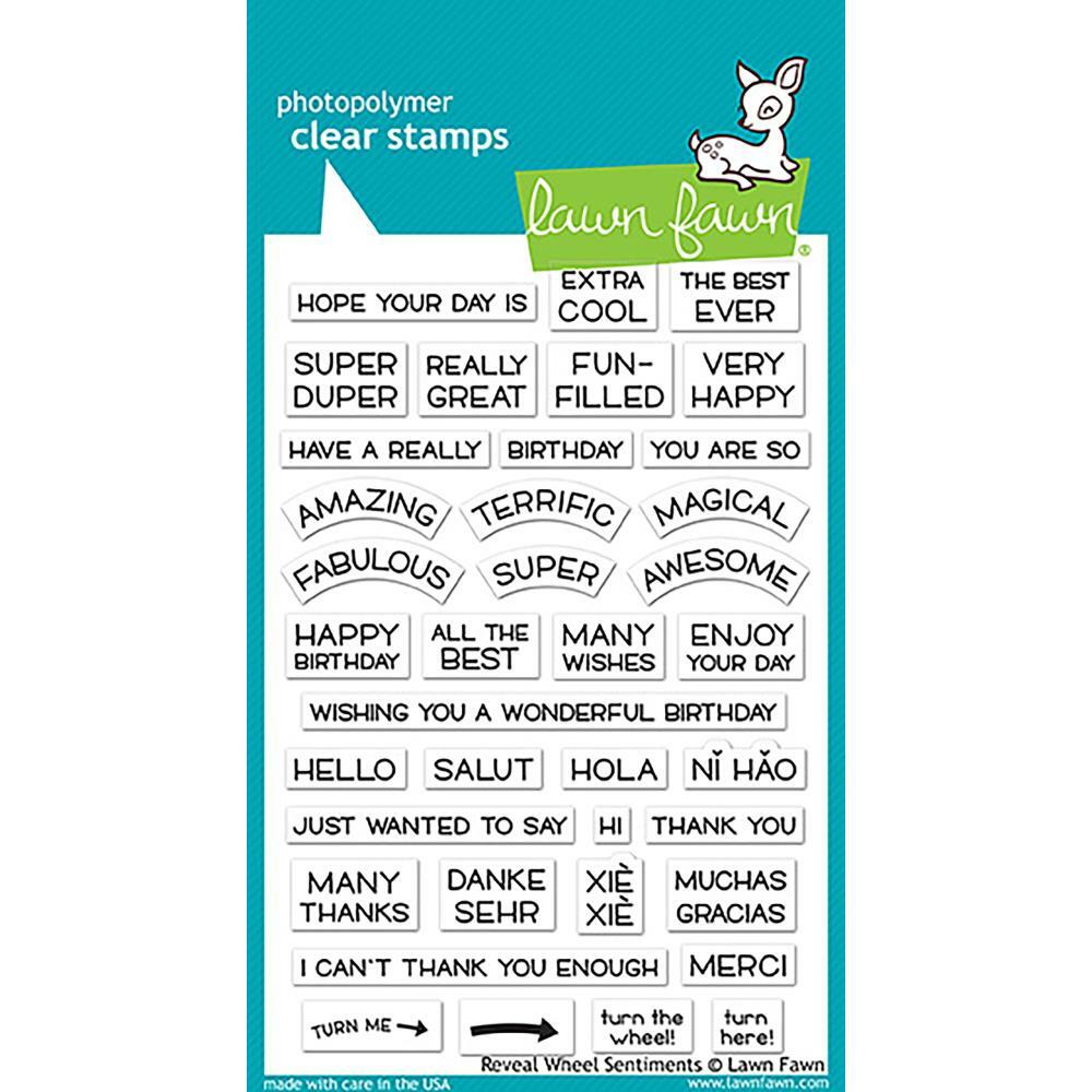 Lawn Fawn - Clear Stamps - Reveal Wheel Sentiments-ScrapbookPal