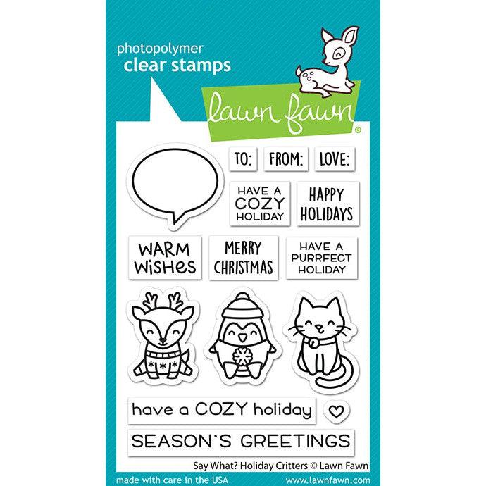 Lawn Fawn - Clear Stamps - Say What? Holiday Critters-ScrapbookPal