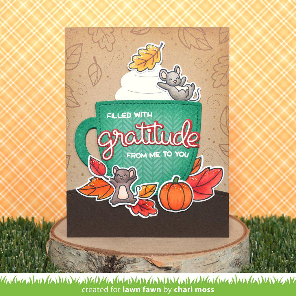 Lawn Fawn - Clear Stamps - Scripty Autumn Sentiments-ScrapbookPal