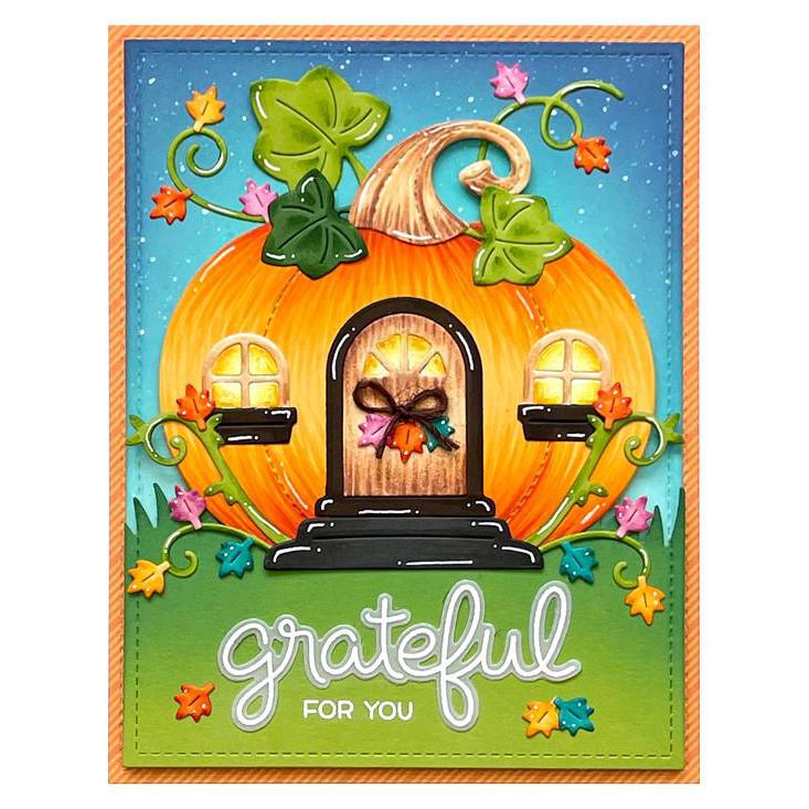 Lawn Fawn - Clear Stamps - Scripty Autumn Sentiments-ScrapbookPal
