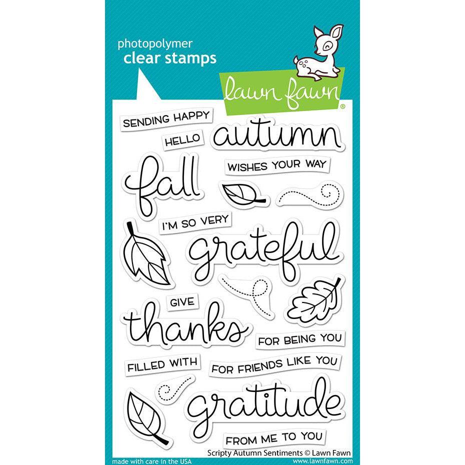Lawn Fawn - Clear Stamps - Scripty Autumn Sentiments-ScrapbookPal