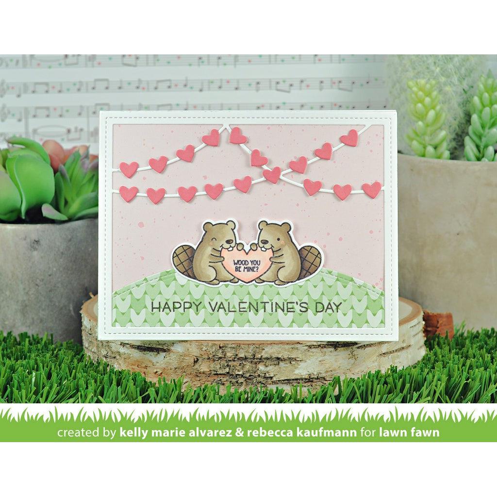 Lawn Fawn - Clear Stamps - Simply Celebrate Hearts-ScrapbookPal