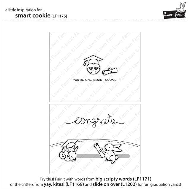 Lawn Fawn - Clear Stamps - Smart Cookie-ScrapbookPal
