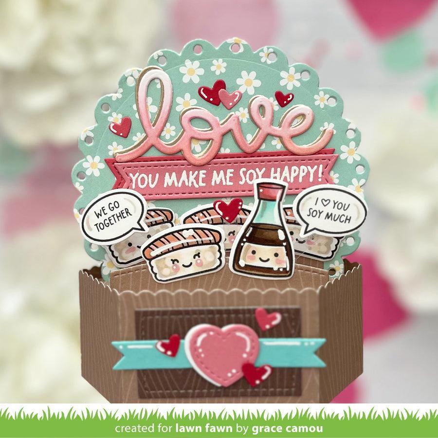 Lawn Fawn - Clear Stamps - Soy Happy-ScrapbookPal