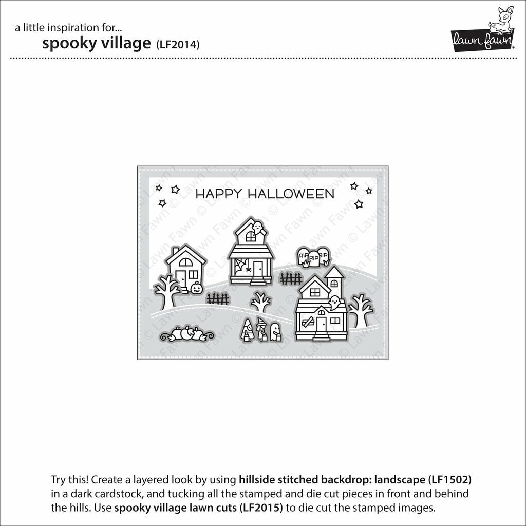 Lawn Fawn - Clear Stamps - Spooky Village-ScrapbookPal