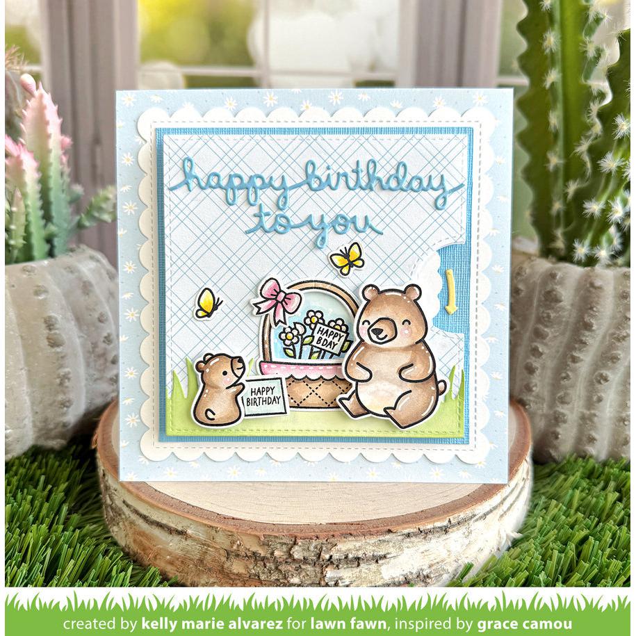 Lawn Fawn - Lawn Cuts - Spring Basket Add-On: Birthday-ScrapbookPal