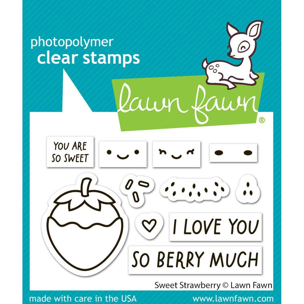 Lawn Fawn - Clear Stamps - Sweet Strawberry-ScrapbookPal