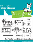 Lawn Fawn - Clear Stamps - Tiny Tag Sayings: Birthday-ScrapbookPal