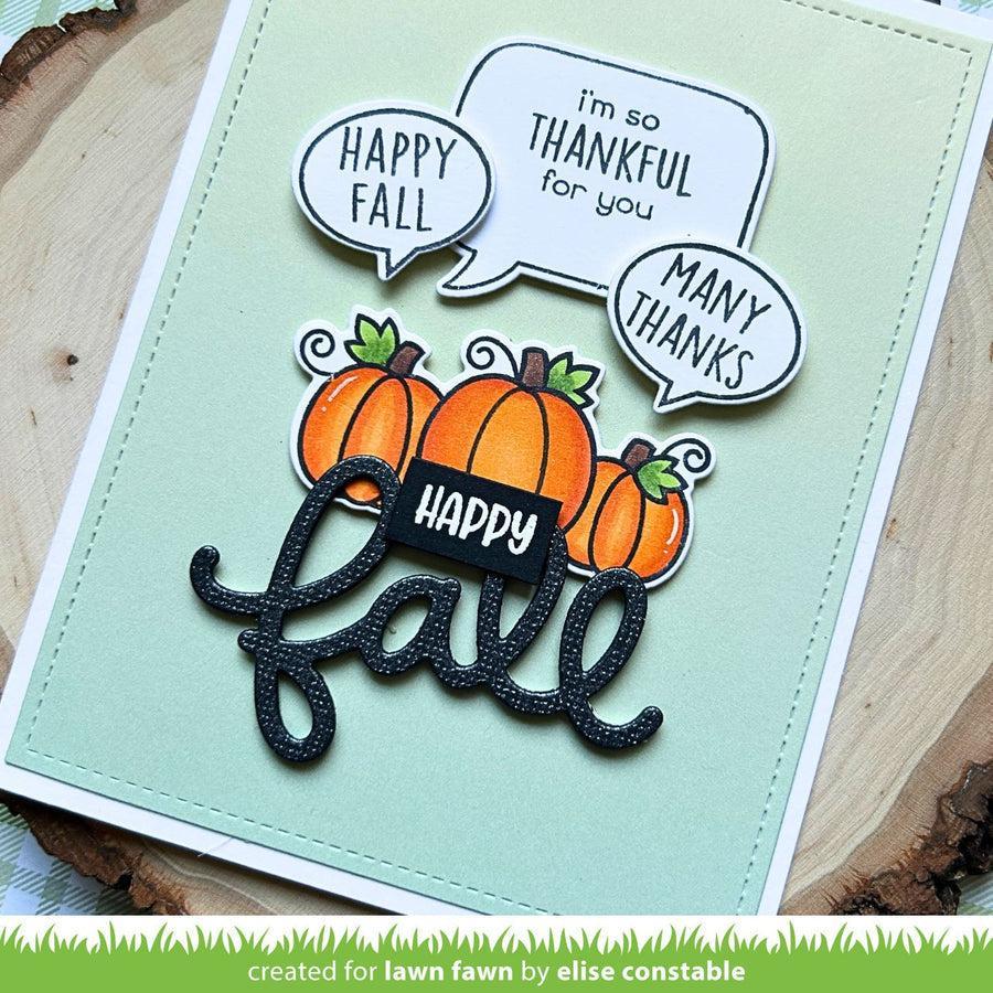 Lawn Fawn - Clear Stamps - Tiny Tag Sayings: Fall-ScrapbookPal