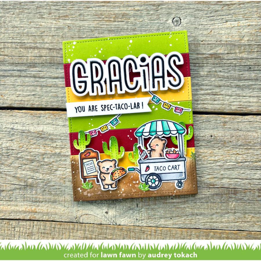 Lawn Fawn - Clear Stamps - Treat Cart Add-On: Tacos-ScrapbookPal
