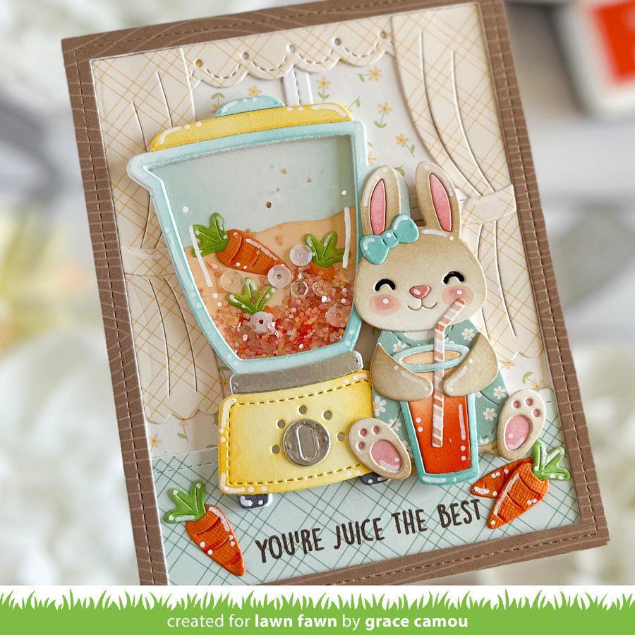 Lawn Fawn - Clear Stamps - Treat Cart Sentiment Add-On: Smoothies 'N Juice-ScrapbookPal