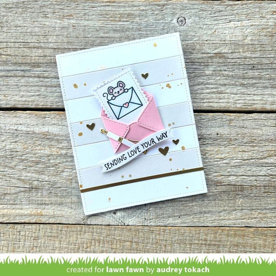 Lawn Fawn - Clear Stamps - Valentine Mice-ScrapbookPal