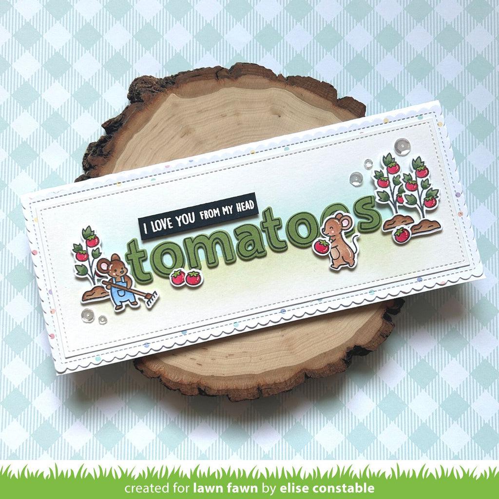 Lawn Fawn - Clear Stamps - Veggie Happy-ScrapbookPal