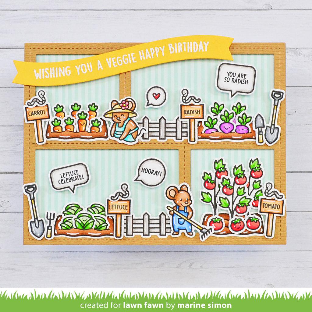 Lawn Fawn - Clear Stamps - Veggie Happy Add-On-ScrapbookPal