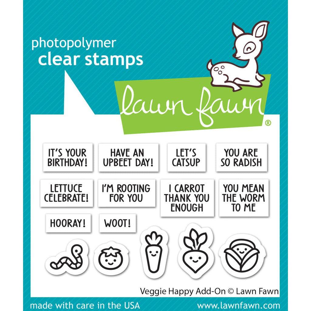 Lawn Fawn - Clear Stamps - Veggie Happy Add-On-ScrapbookPal