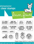 Lawn Fawn - Clear Stamps - Veggie Happy Add-On-ScrapbookPal