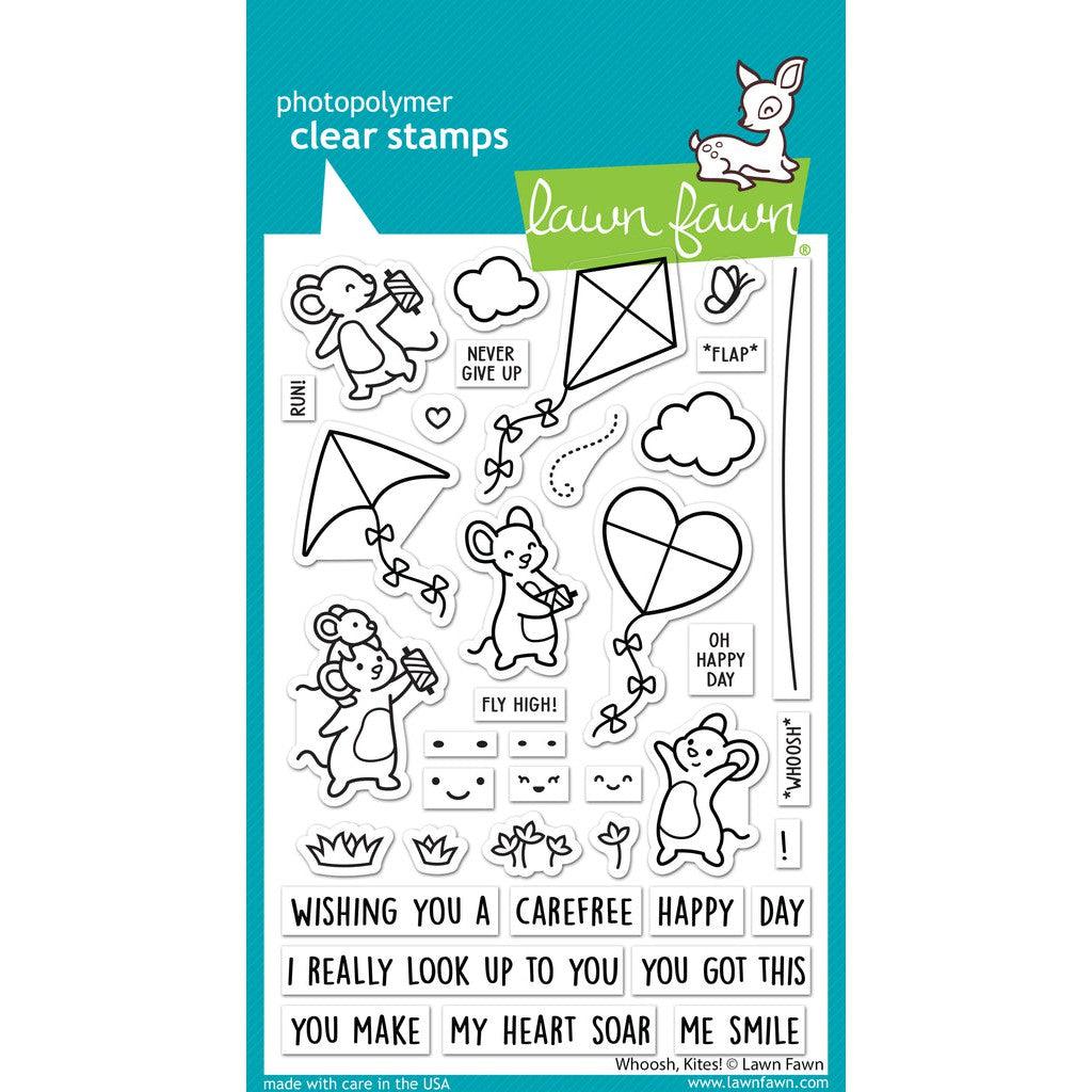 Lawn Fawn - Clear Stamps - Whoosh, Kites!-ScrapbookPal