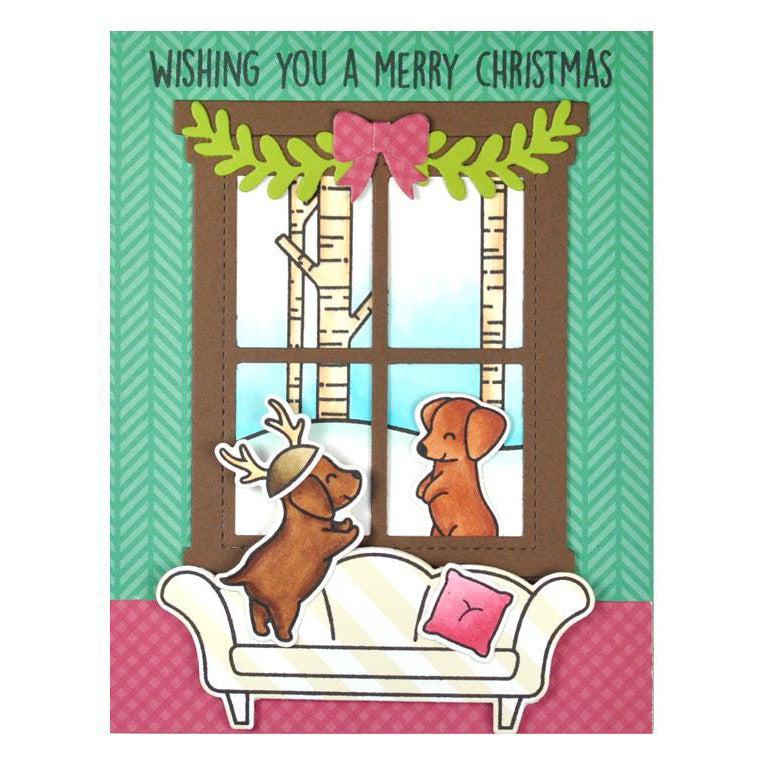 Lawn Fawn - Clear Stamps - Window Scene: Winter-ScrapbookPal