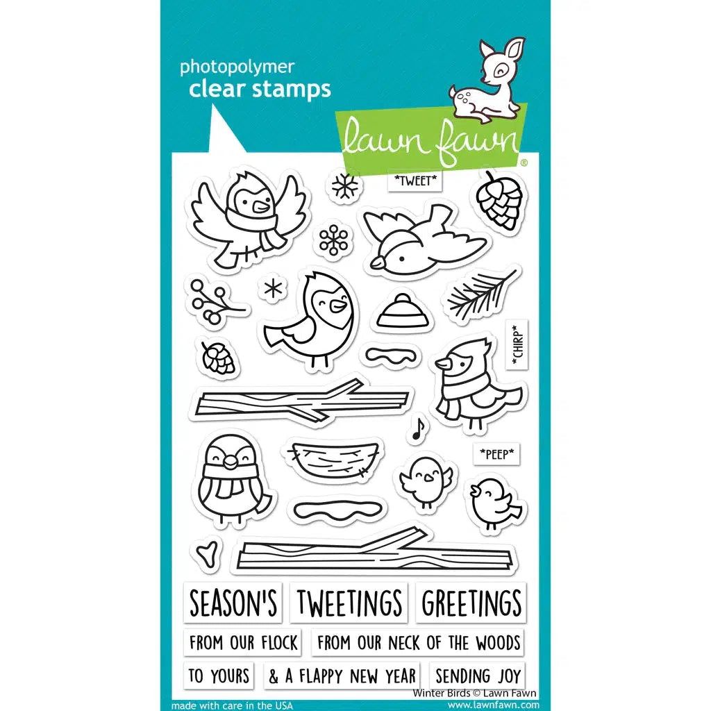 Lawn Fawn - Clear Stamps - Winter Birds-ScrapbookPal