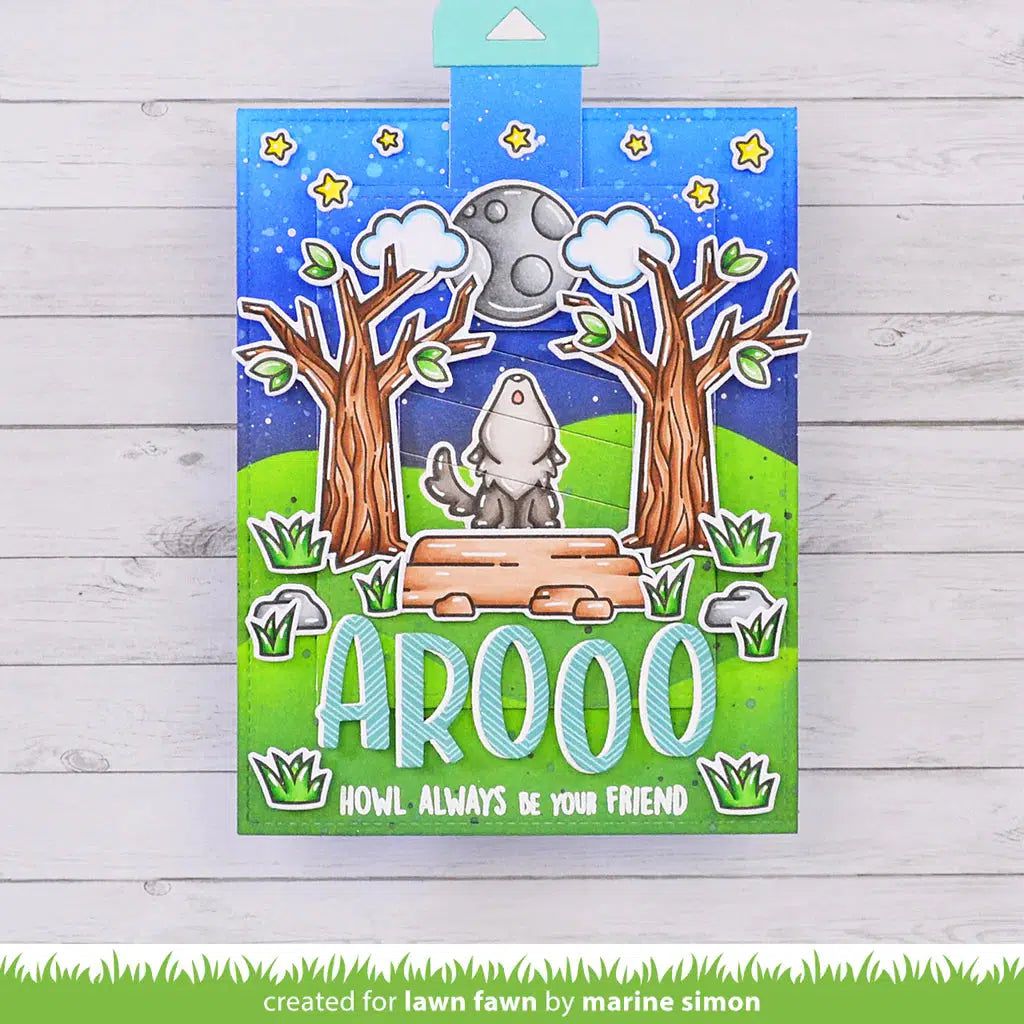 Lawn Fawn - Clear Stamps - Wolf Before 'N Afters-ScrapbookPal