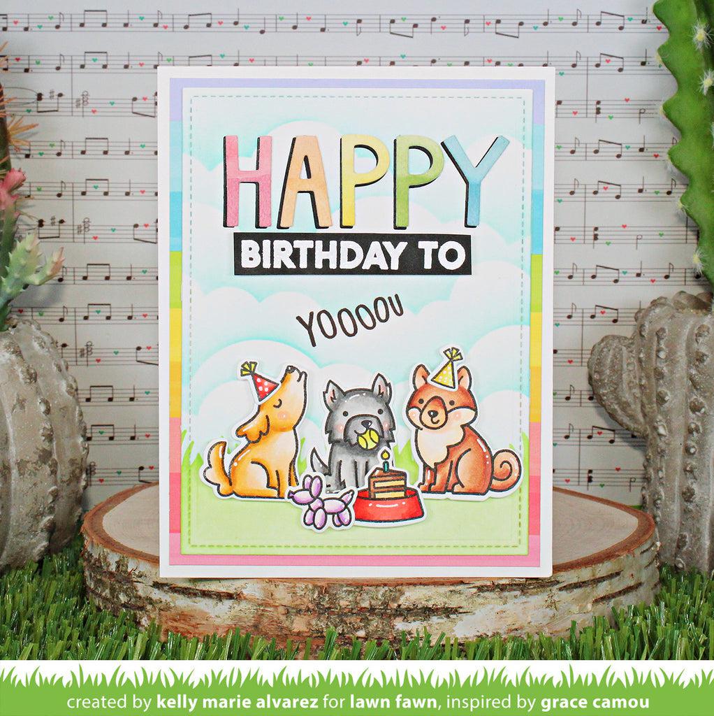 Lawn Fawn - Clear Stamps - Yappy Birthday Add-on-ScrapbookPal
