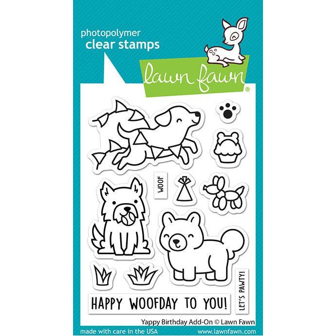 Lawn Fawn - Clear Stamps - Yappy Birthday Add-on-ScrapbookPal