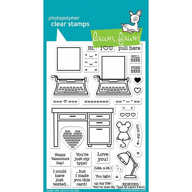 Lawn Fawn - Clear Stamps - You're Just My Type-ScrapbookPal