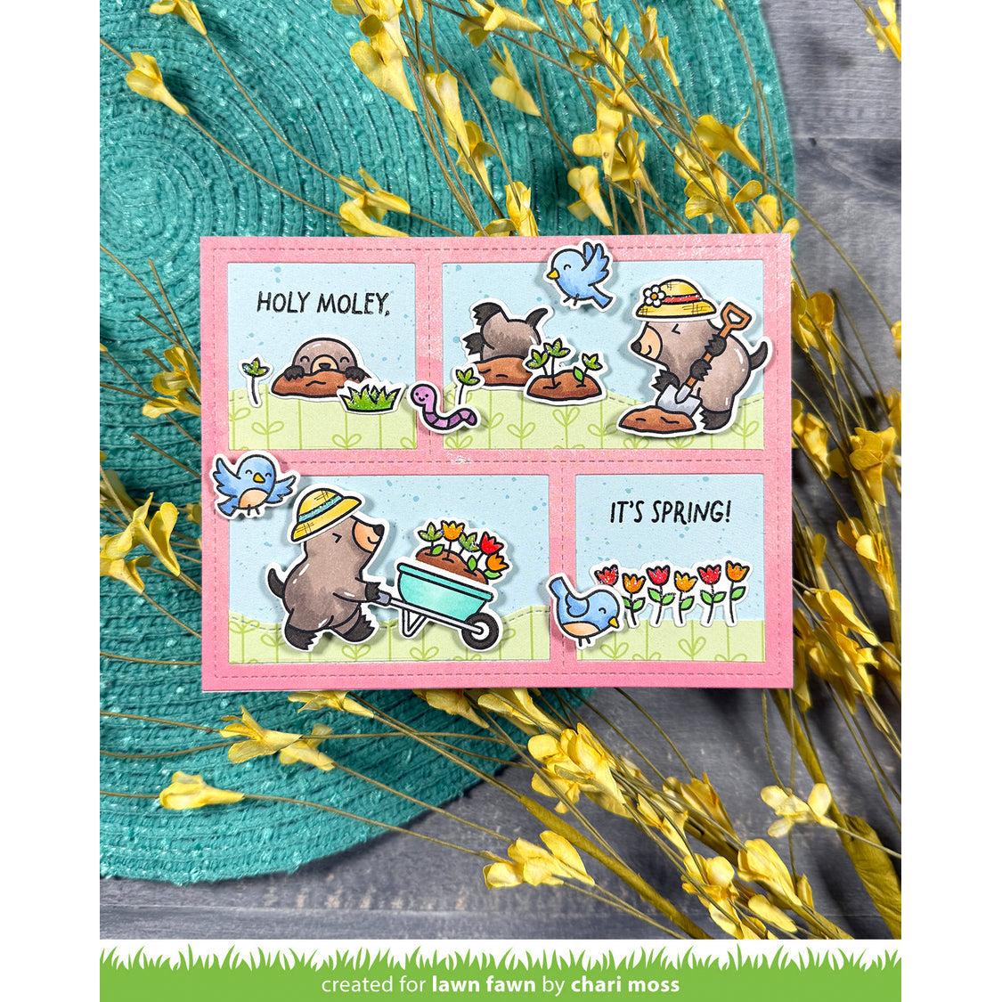 Lawn Fawn - Coloring Stencils - A Mole Lot of Flowers-ScrapbookPal