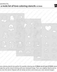 Lawn Fawn - Coloring Stencils - A Mole Lot of Love-ScrapbookPal