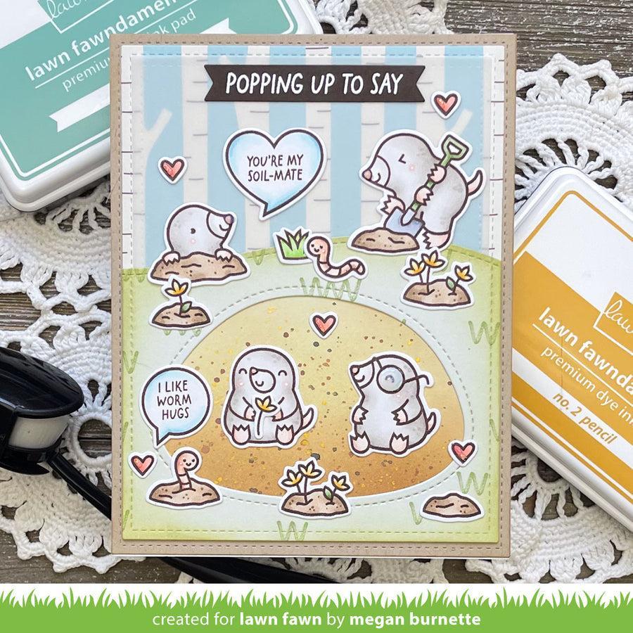 Lawn Fawn - Clear Stamps - A Mole Lot of Love Add-On-ScrapbookPal