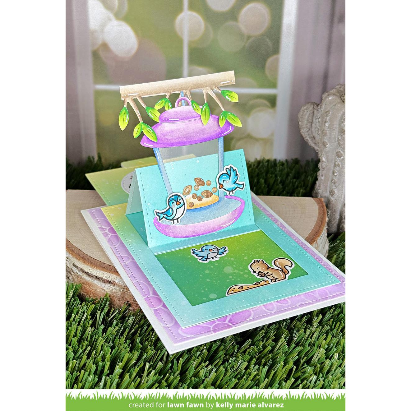 Lawn Fawn - Coloring Stencils - Backyard Bird Feeder-ScrapbookPal