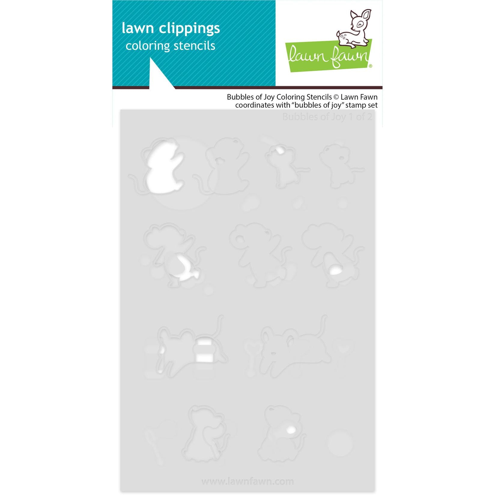 Lawn Fawn - Coloring Stencils - Bubbles Of Joy-ScrapbookPal