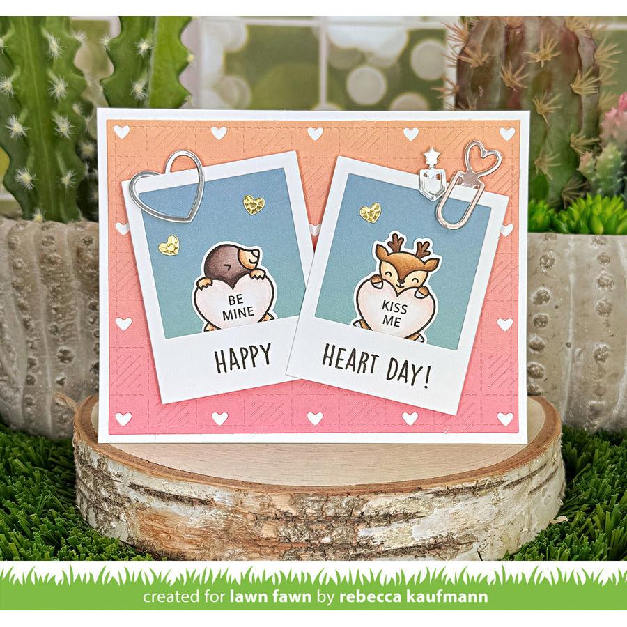 Lawn Fawn - Clear Stamps - Critter Conversation Hearts-ScrapbookPal