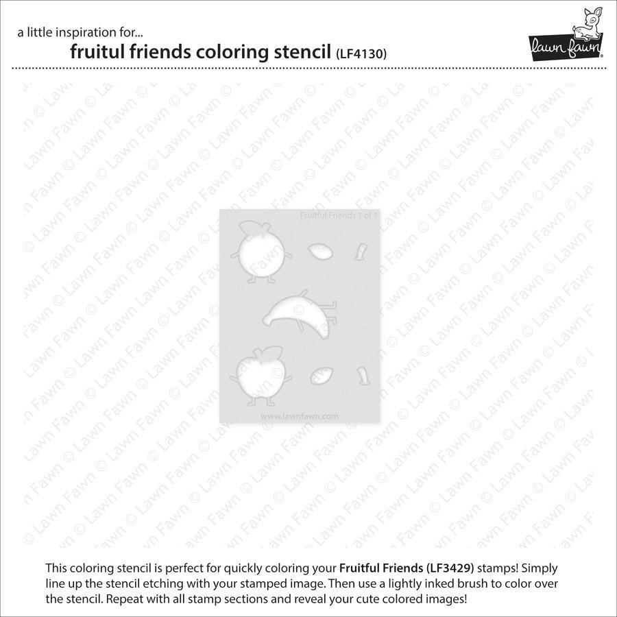 Lawn Fawn - Coloring Stencils - Fruitful Friends-ScrapbookPal