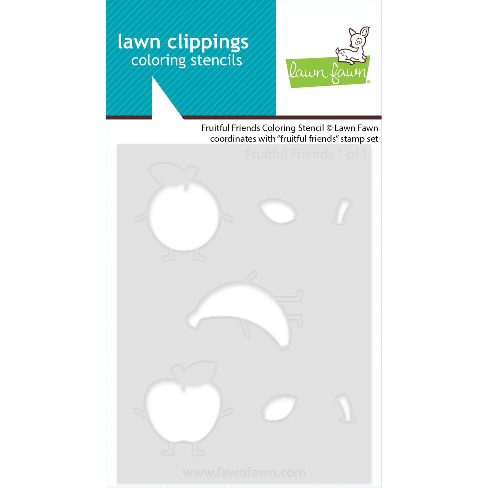 Lawn Fawn - Coloring Stencils - Fruitful Friends-ScrapbookPal