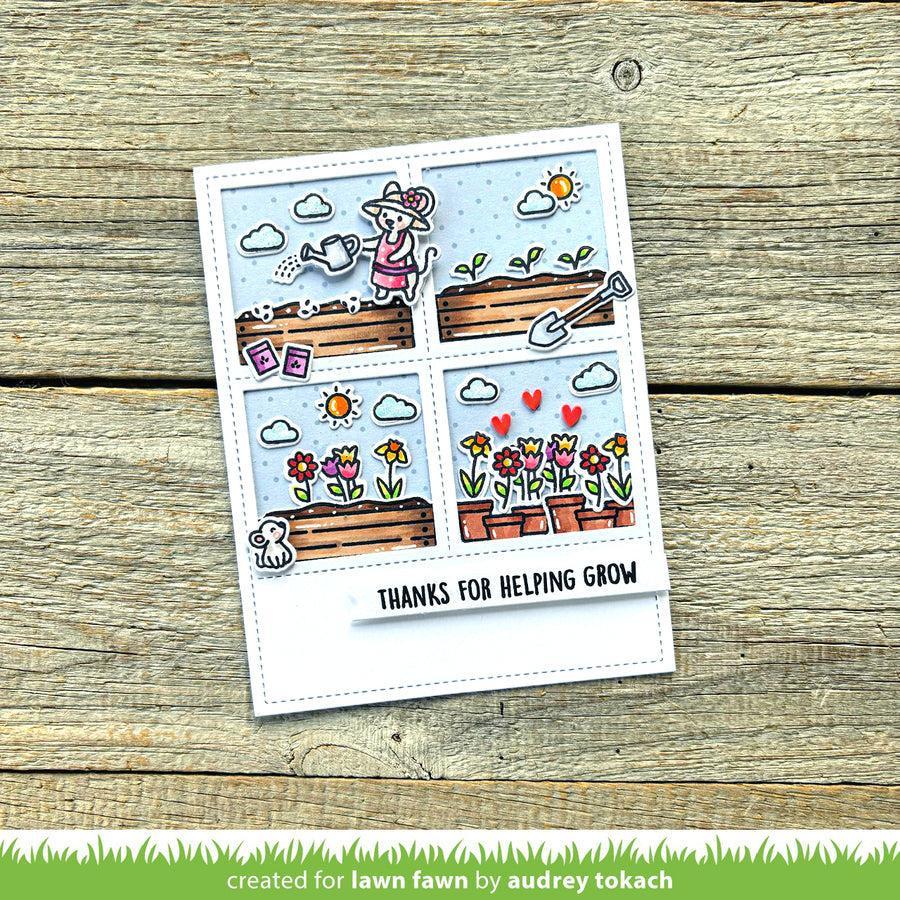 Lawn Fawn - Clear Stamps - Garden Mouse-ScrapbookPal