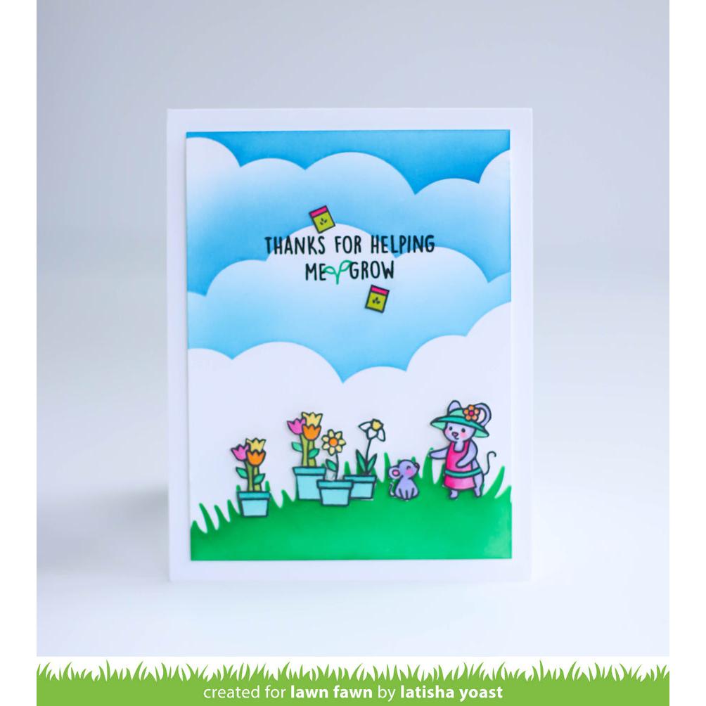 Lawn Fawn - Clear Stamps - Garden Mouse-ScrapbookPal