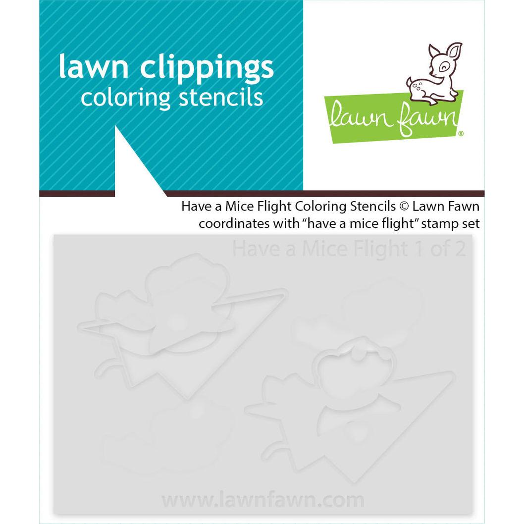 Lawn Fawn - Coloring Stencils - Have A Mice Flight-ScrapbookPal