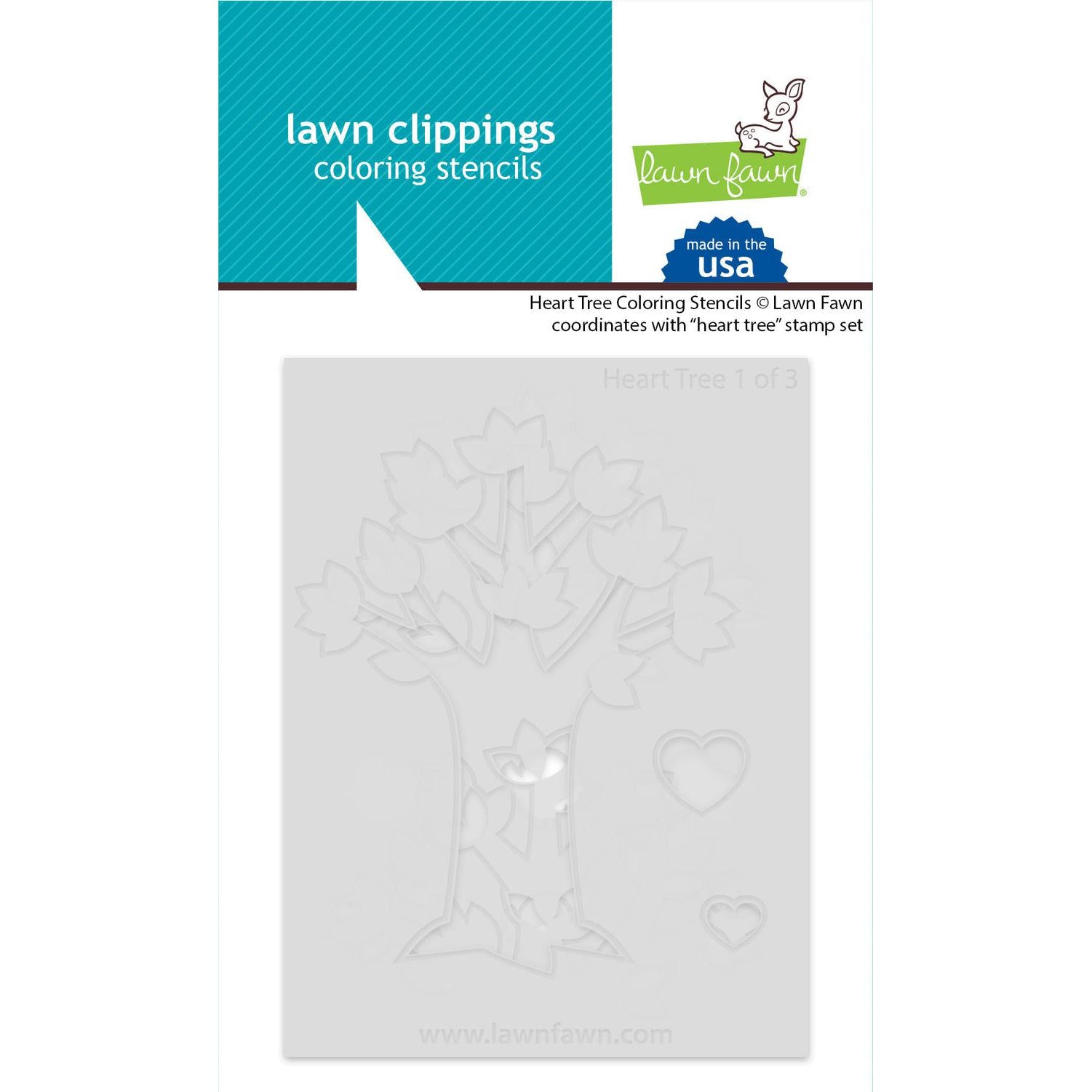 Lawn Fawn - Coloring Stencils - Heart Tree-ScrapbookPal