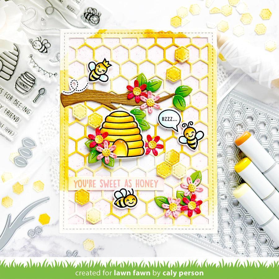 Lawn Fawn - Coloring Stencils - Hive Five-ScrapbookPal