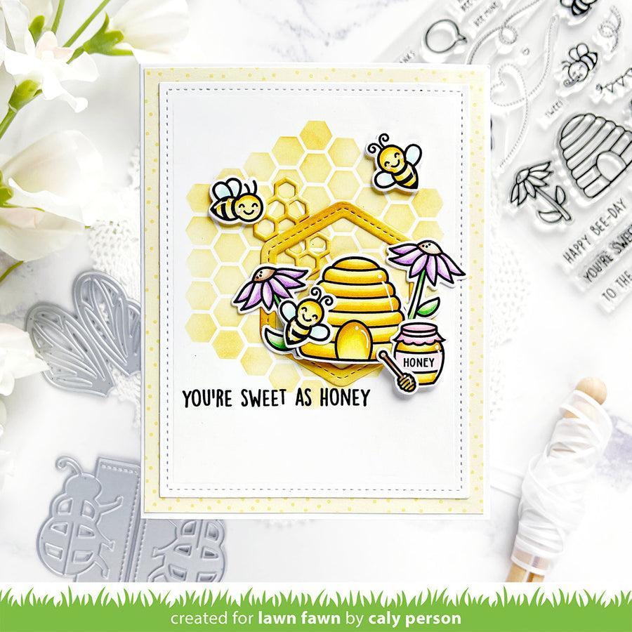 Lawn Fawn - Coloring Stencils - Hive Five-ScrapbookPal