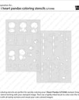 Lawn Fawn - Coloring Stencils - I Heart Pandas-ScrapbookPal